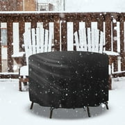 Up to 65% off Clearance! SRUILUO Outdoor Terrace Furniture Cover Suitable For Waterproof And Sun Protection Of Round Tables And Chairs Winter Cold And Snow Proof Black